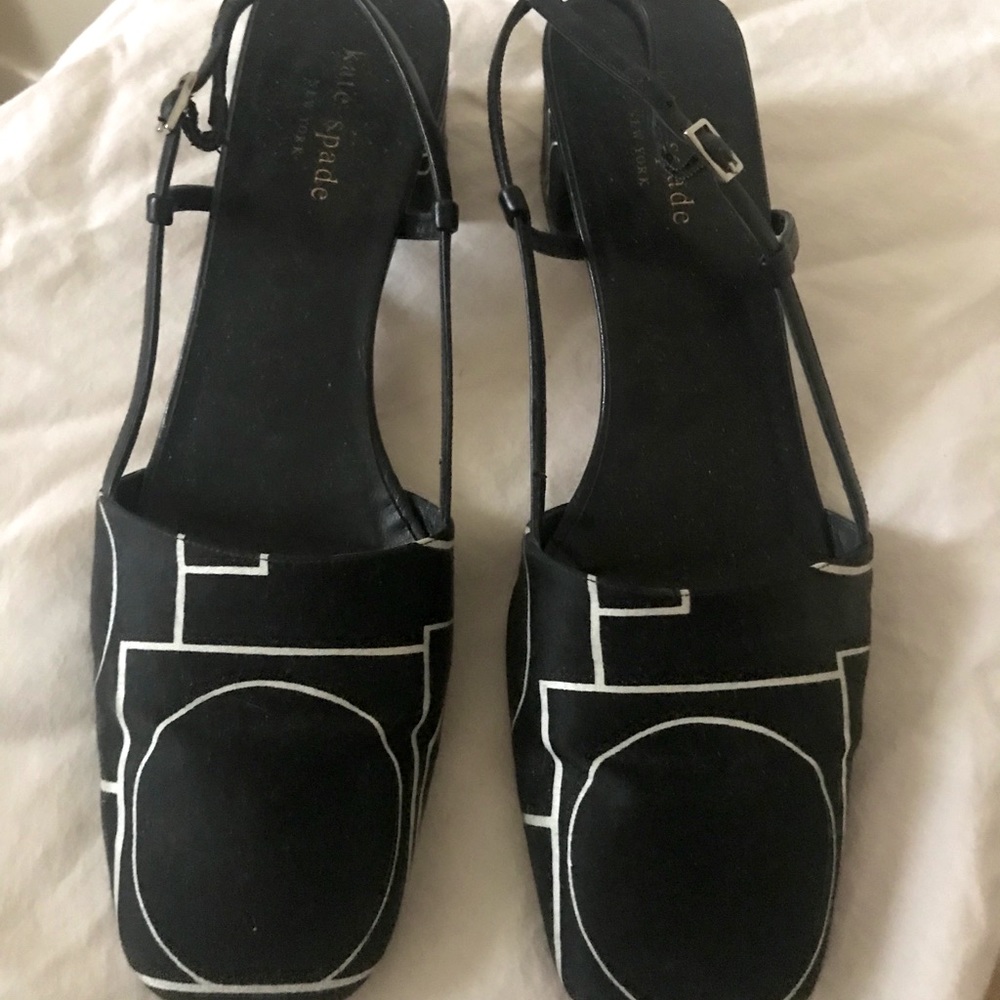 Kate Spade silk slingbacks - exclusive